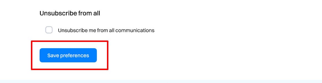 preference center save preferences button - managing the preference center - Intempt documentation